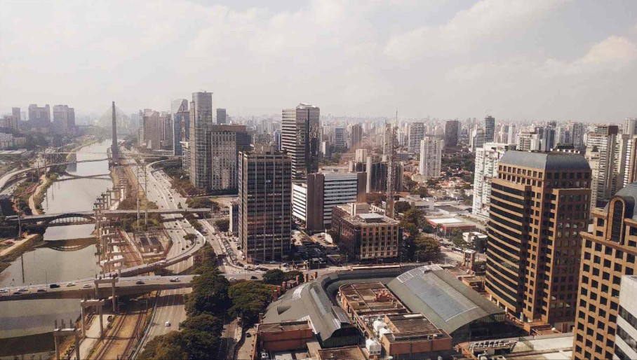 Vista aérea da cidade de São Paulo